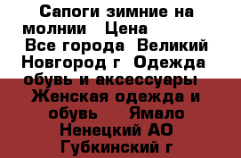 Сапоги зимние на молнии › Цена ­ 5 900 - Все города, Великий Новгород г. Одежда, обувь и аксессуары » Женская одежда и обувь   . Ямало-Ненецкий АО,Губкинский г.